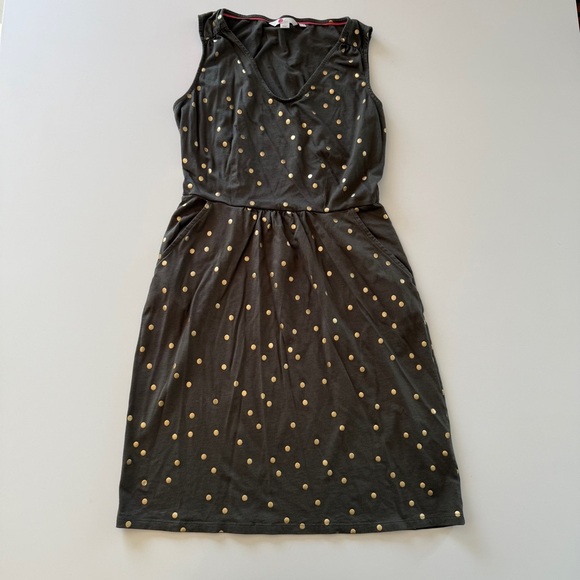 Boden-Melinda Green and Gold- Polka Dot- Tank Dress-Pockets-Spring- Size 8 - Picture 12 of 12